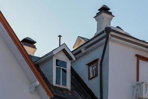 white mansion facade details photo