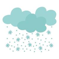 forma de copos de nieve de invierno - elemento de diseño de nieve - tema de feliz año nuevo de nevadas navideñas vector