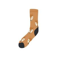 Vector illustration flat design colorful socks .Textile warm clothes socks pair cute decoration wool winter clothing.