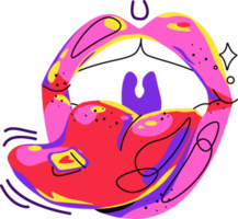 stamp of lsd on the tongue png