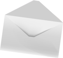 enveloppe ouverte blanche png