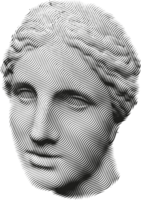 elemento de estatua de collage png