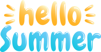 lettering hello summer png