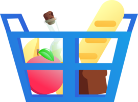 full grocery basket png