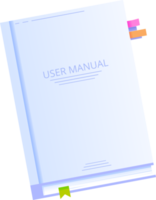 manual do usuário com adesivos png