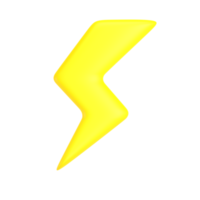 Lightning 3d weather icon illustration png