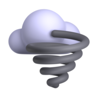 Day Tornado 3d weather icon illustration png