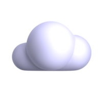 Cloudy 3d weather icon illustration png