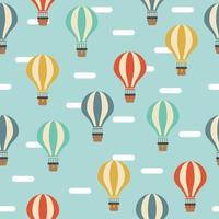 Hot Air Balloon Pattern vector