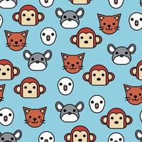 Outlined Animals Pattern vector