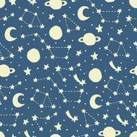 Cosmos Seamless Pattern vector