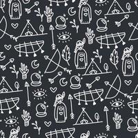 Gipsy Black and White Pattern vector