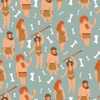 Ice Age People Pattern vector