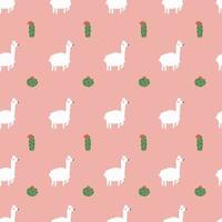 Llama Seamless Pattern vector