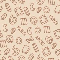 Pasta Seamless Pattern vector