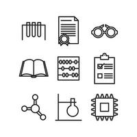 Outlined Patent Icons vector