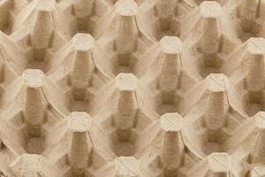 empty formed cardboard egg tray - closeup with edge-to-edge sharpness photo
