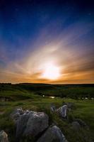 summer night view with moon photo