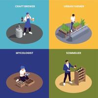 Food Industry Professions Design Concept vector