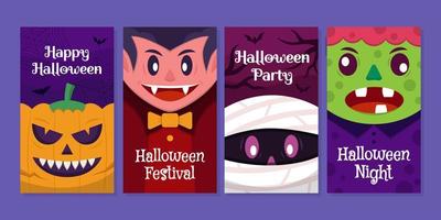 Halloween Festival Celebration for Social Media Templates vector