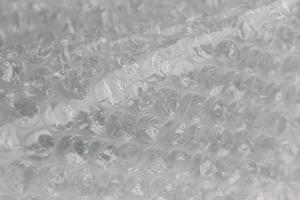 crumpled air bubble wrap - real life close-up background photo