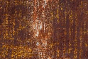 flat dry rusted iron surface close-up background and texture photo