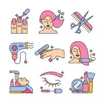 Beauty Salon Icon Set vector