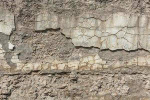 cracked white concrete wall under direct sun light full frame background and texture photo