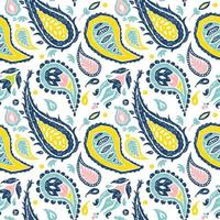 Seamless Paisley pattern in a white background vector