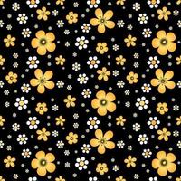 Floral seamless pattern in Khokhloma style vector