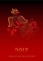 Fire Bird Chinese New Year Symbol vector