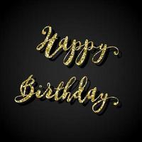 Glitter Greeting Lettering Happy Birthday vector