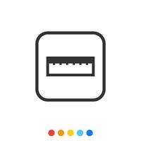 USB port linear vector icon.