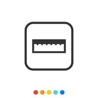 USB port linear vector icon.