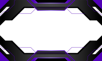 futuristic gaming overlay for design element copy space. modern shape for ornament live streaming HUD monitor display png