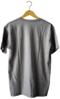 plain t-shirt for mockups template with full back view hanger in isolated background png