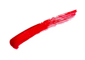 traits de peinture acrylique rouge pour les éléments de conception. coups de pinceau artistique pour l'ornement et les tiers inférieurs fond isolé png