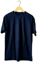 plain t-shirt for mockups template with full back view hanger in isolated background png