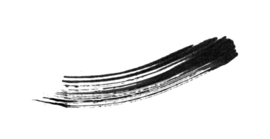 schwarze acrylfarbenstriche für designelemente. künstlerische pinselstriche für verzierungen und untere drittel isolierter hintergrund png