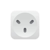 Realistic socket outlet icon, Vector. vector