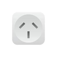 Realistic socket outlet icon, Vector. vector