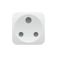 Realistic socket outlet icon, Vector. vector