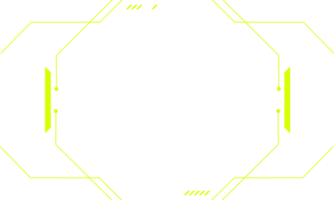 sobreposição de jogos futurista para espaço de cópia de elemento de design. forma moderna para exibição de monitor hud de transmissão ao vivo de ornamento png