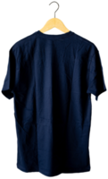 plain t-shirt for mockups template with full back view hanger in isolated background png