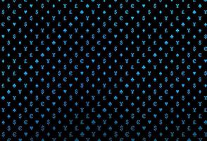 textura de vector azul oscuro con naipes.