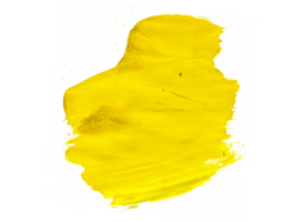 geel acryl verf beroertes voor ontwerp elementen. artistiek borstel beroertes voor ornament en lager tweederde geïsoleerd achtergrond png