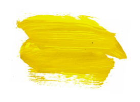 yellow acrylic paint strokes for design elements. artistic brush strokes for ornament and lower thirds isolated background png
