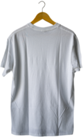 plain t-shirt for mockups template with full back view hanger in isolated background png