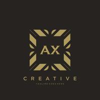 AX initial letter luxury ornament monogram logo template vector