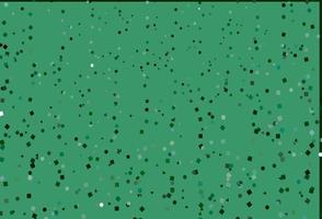 Light Green vector template with crystals, circles, squares.